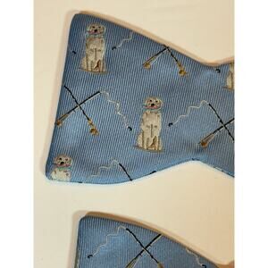 Over Under Bow Tie Silk Carolina Blue Labrador Retriever Fly Fishing Rods Preppy